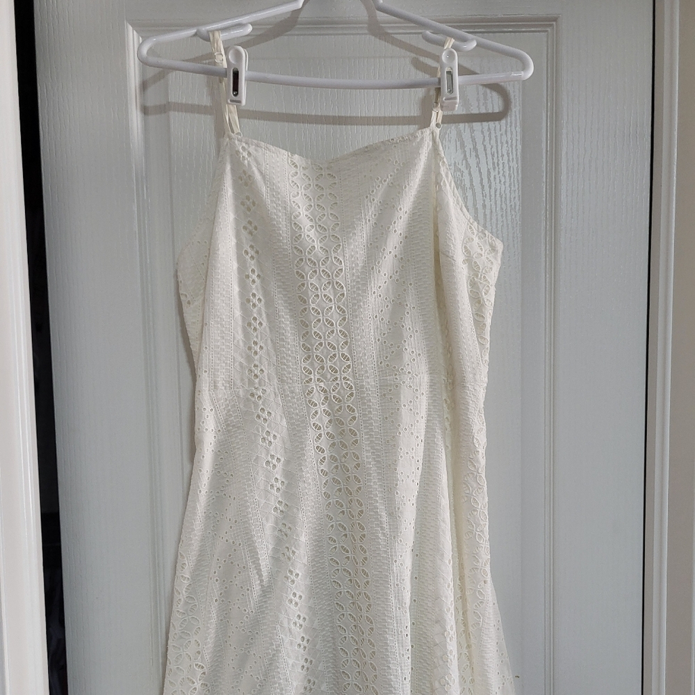 White eyelet dress